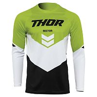 картинка Майка кроссовая THOR Sector Chevron blk/wh/green 2XL 2910-6477 2XL от магазина moto-bazar61.ru