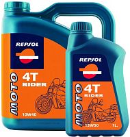 картинка Масло моторное REPSOL MOTO RIDER 4T 10W40 4L 6026/R от магазина moto-bazar61.ru