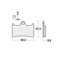 картинка Тормозные колодки TRW MCB611 от магазина moto-bazar61.ru