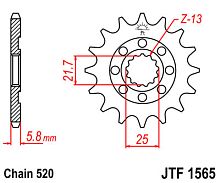картинка Звезда ведущая PBR565.14 (JTF565.14) от магазина moto-bazar61.ru