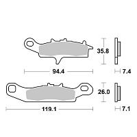 картинка Тормозные колодки Sinter / SBS 798SI от магазина moto-bazar61.ru