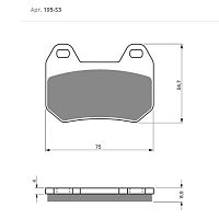 картинка Тормозные колодки GOLDfren S3 195 19604 от магазина moto-bazar61.ru