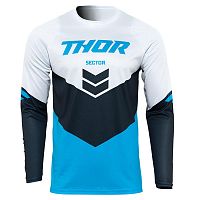 картинка Майка кроссовая THOR Sector Chevron blk/wh/blue XL 2910-6469 XL от магазина moto-bazar61.ru