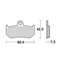 картинка Тормозные колодки, задние Sinter / SBS 763LS от магазина moto-bazar61.ru
