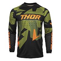 картинка Майка кроссовая THOR JERSEY S20 Sectro Warship blk/gre/orange L 2910-6156 L от магазина moto-bazar61.ru