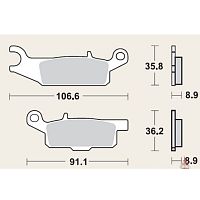 картинка Тормозные колодки, задние Sinter / SBS 851SI от магазина moto-bazar61.ru