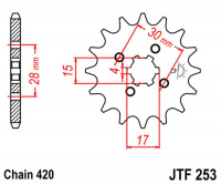 Звезда ведущая JT JTF253.14