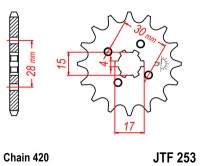 Звезда ведущая JT JTF253.16