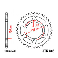 Звезда ведомая JT JTR846.45