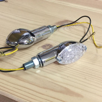 Поворотники на ножке EMGO Luna Chrom/Clear LED 61-75350