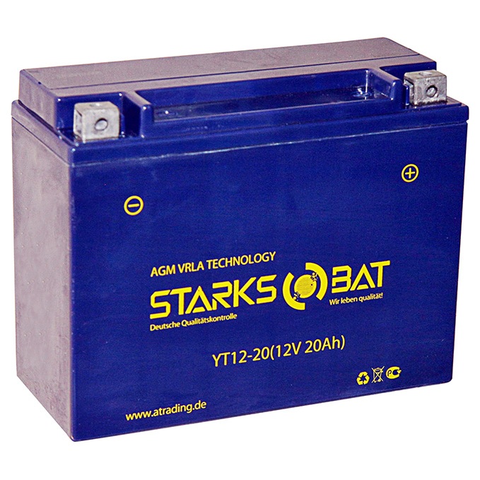 АКБ STARKSBAT YT S 12-20 (YTX20HL-BS) 13739