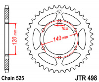 Звезда ведомая JT JTR498.40