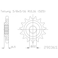 Звезда ведущая ESJOT 50-29036-15S JTF741.15