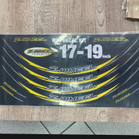 Наклейка на обод ZETA 17"/19"  yellow W50-1305