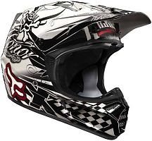 картинка Шлем FOX V3 VICTORY WHITE/BLACK M от магазина moto-bazar61.ru