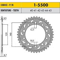Звезда ведомая SUNSTAR 5500-43 (JTR1800.43) - купить в Ростове-на-Дону