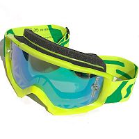 Очки кроссовые SCOTT Hustle MX yellow/green green chrome SC-262592-2489279 фото сбоку | Moto-Bazar
