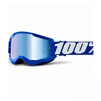 Очки кроссовые 100% STRATA 2 blue/mirror blue lens 50028-00002 фото сбоку | Moto-Bazar