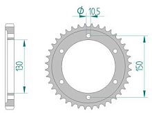 картинка Звезда ведомая AFAM 12801-38 (JTR859.38) от магазина moto-bazar61.ru