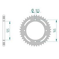 Звезда ведомая AFAM 12505-45 (JTR857.45) - купить в Ростове-на-Дону