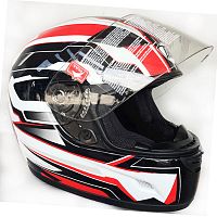 Шлем THH TS-39 white/red M 15487 фото вид спереди | Moto-Bazar