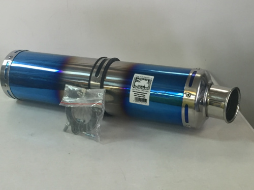 картинка Slip-on универсальный, круглый d-103mm сине-серый 11555 от магазина moto-bazar61.ru
