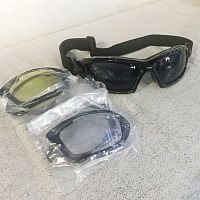 Очки BOBSTER DIESEL black 3 lens BDSL001 фото сбоку | Moto-Bazar