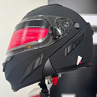 Шлем с эл.подогрев ZOX Brigade blk M 88-E307 M фото вид спереди | Moto-Bazar