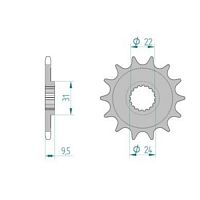 картинка Звезда ведущая AFAM 22406-14 от магазина moto-bazar61.ru
