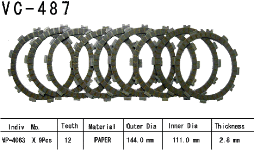 картинка Диск сцепления VESRAH VC-487 от магазина moto-bazar61.ru