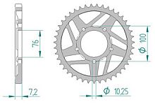 картинка Звезда ведомая AFAM 92630-45 #525 YZF-R1 SP 06 Marchesini от магазина moto-bazar61.ru