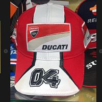 Бейсболка DUCATI red/wh 22484 фото сбоку | Moto-Bazar