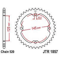 картинка Звезда ведомая JT JTR1857.36 от магазина moto-bazar61.ru