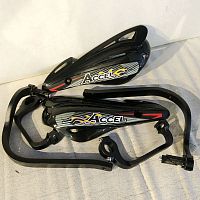 картинка Защита руля+лопухи Accel 22mm black HGS-10 от магазина moto-bazar61.ru