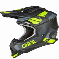 Шлем ONEAL 2Series Spyde V.23 grey/yellow M 0200-14 фото вид спереди | Moto-Bazar