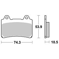 Тормозные колодки, передние Sinter / SBS 590HS - купить в Ростове-на-Дону