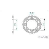 картинка Звезда ведомая AFAM 16600-43(JTR487.43) от магазина moto-bazar61.ru