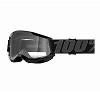 Очки кроссовые 100% STRATA 2 blk/clear lens 50027-00001 фото сбоку | Moto-Bazar