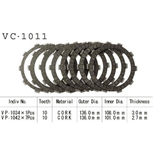 картинка Диск сцепления VESRAH VC-1011 от магазина moto-bazar61.ru