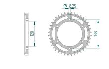 картинка Звезда ведомая AFAM 10602-40 (JTR312.40) Honda VFR400 R3-L,M (NC30) от магазина moto-bazar61.ru