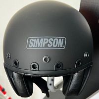 картинка Шлем SIMPSON Chopper Helwood blk/orange M 29878 M от магазина moto-bazar61.ru