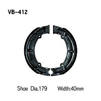 Тормозные колодки барабан VB-412  Vulcan 800 Classic 1996-2005 - купить в Ростове-на-Дону
