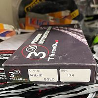 картинка Цепь ThreeD 525L-124 Gold 30507 от магазина moto-bazar61.ru