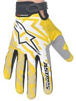 Перчатки ALPINESTARS RACER yellow/black M фото сбоку | Moto-Bazar