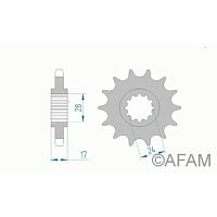 картинка Звезда ведомая AFAM 20504-14 (JTF295.14) от магазина moto-bazar61.ru