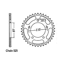 картинка Цепь+звёзды SIFAM GSF400 91-92 01818 от магазина moto-bazar61.ru