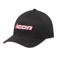 картинка Бейсболка ICON SLANT BLACK S/M 2501-0290 от магазина moto-bazar61.ru