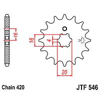 картинка Звезда ведущая JT JTF546.14 от магазина moto-bazar61.ru