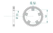 Звезда ведомая AFAM 86500-43 TRIUMPH 750 Bonneville (01-02) - купить в Ростове-на-Дону