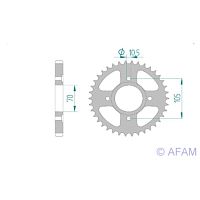 картинка Звезда ведомая AFAM 10401-38 от магазина moto-bazar61.ru